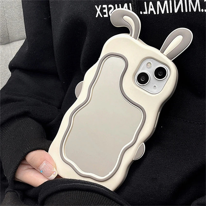 iPhone Bunny Make Up Mirror Phone Case